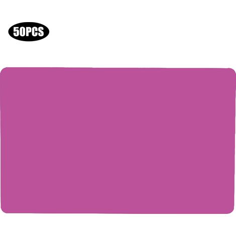 Lot de 50 cartes de visite en alliage d'aluminium violet, accessoires de salutation professionnels élégants. (1/5)