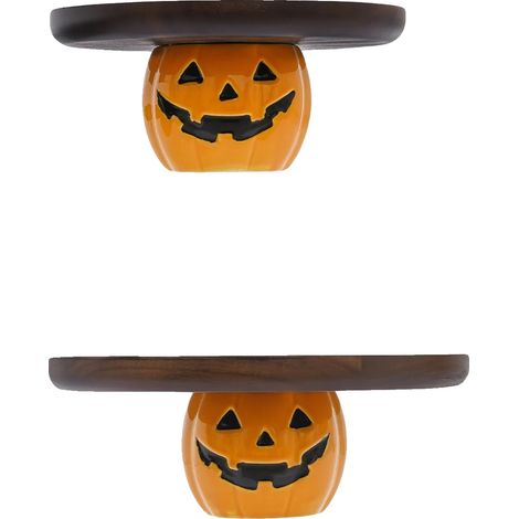 Alzatine per torte a forma di zucca, set da 2, come mostrato in foto. (1/2)