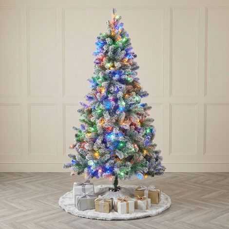 7ft Snowy King Pine Pre-Lit Christmas Tree (1/2)