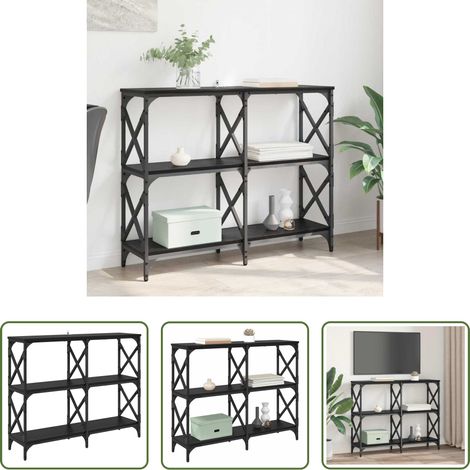 vidaXL Étagères -  Table console Chêne noir 100 x 28 x 80,5 cm Bois d'ingénierie (1/5)