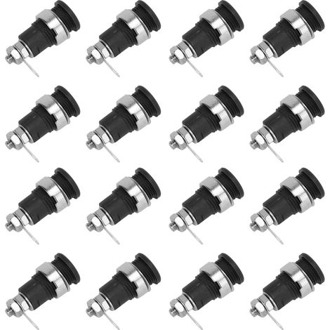 50 fiches bananes, cuivre pur de 4 mm, haute performance, décharge de courant élevée, accessoires de test électrique (noir). (1/5)