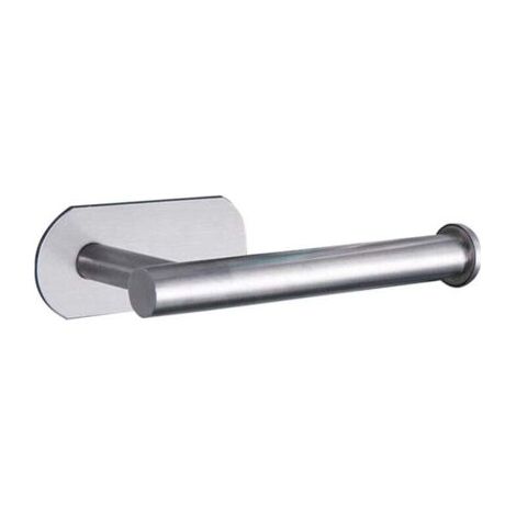 Porte-papier toilette sans perçage pour salle de bain et toilettes, acier inoxydable 304, nickel brossé (argent) (1/4)