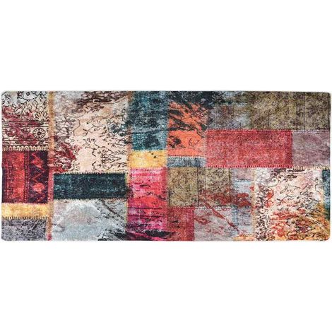 Maison Exclusive - Tapis lavable Patchwork 80x300 cm Multicolore (1/5)