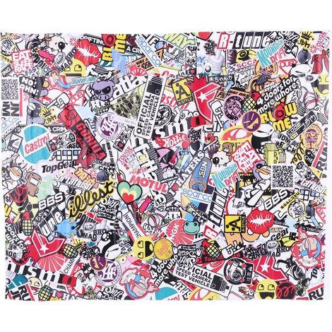 Autocollant de dessin animé, style extensible et résistant, 50 x 75 cm, adhérence haute température, motif crâne attrayant pour la décoration de voitures et motos. (1/5)