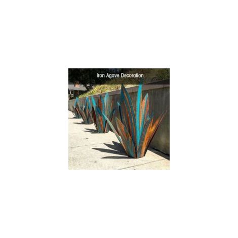 Decoration De Plante D'Agave En Metal Decoration De Maison Decoration De Fer Decoration De Jardin, 27Cm - 27Cm