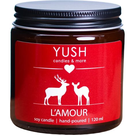 L'amour – Duftkerze aus Sojawachs FÜR Verliebte – yush – 120 ml (1/3)
