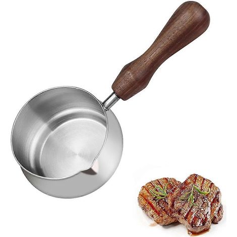 Mini-Saucentöpfe/Butterwärmer mit Griff (Silber, 100 ml/3,5 oz)