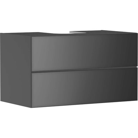 Meuble sous-vasque Xevolos E 980x555x550mm, couleur gris foncé avec porte en gris foncé (1/5)
