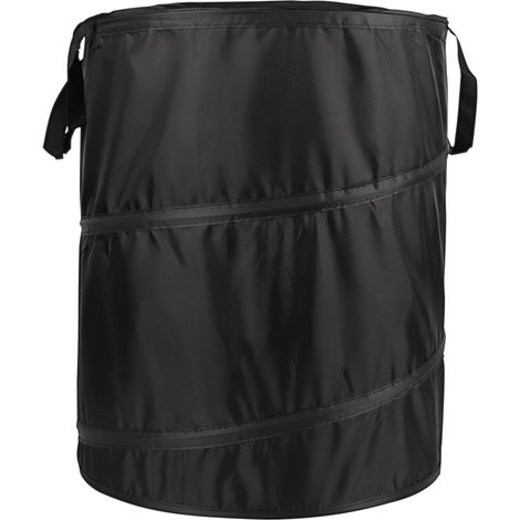 (90 l)noir Sac à déchets de jardin, en tissu Oxford, pliable, résistant, avec poignées, pour déchets de jardin, réutilisable (1/5)