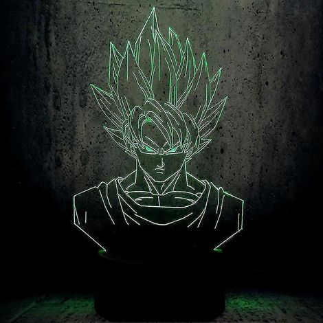 Veilleuse de table Dragon Ball pour chambre d'enfant, lampe de chevet LED 3D