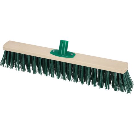 Cepillo de barrer de madera para hojas y suelos, cubos de 50 cm sin mango (1/5)