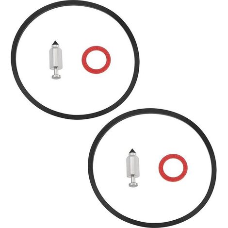 Juego de 2 kits de cuba de combustible para carburador con conjunto de flotador, compatibles con Briggs & Stratton 231855 281165S 69225 497535
