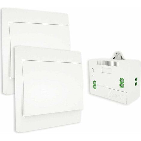 Wireless Switch Self Powered Wall Remote Control Two Way Switch 2 Way Kit Indoor Outdoor Waterproof (1/4)