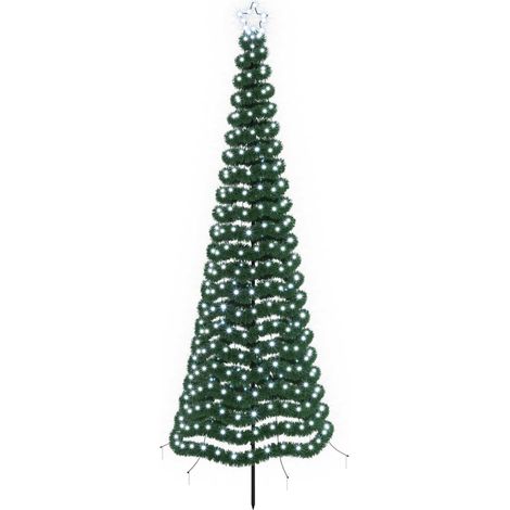 Árbol de Navidad de espumillón con luces LED y estaca EKENAS vidaXL (1/5)