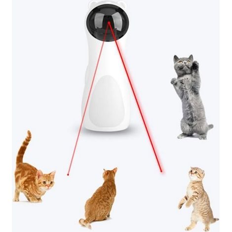 Jouet laser interactif rechargeable pour chat – 4 moteurs, activation par mouvement, pour intérieur (1/4)
