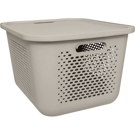 Panier aera 19,6l avec couvercle en lin - 5five (1/5)