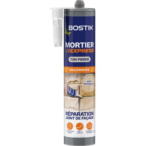 Bostik Mortier Express ton pierre réparation maçonnerie 300ml