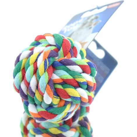 Nobby® Hunde Spielball Rope Toy M Bunt Ø 7,5 cm - Baumwolle