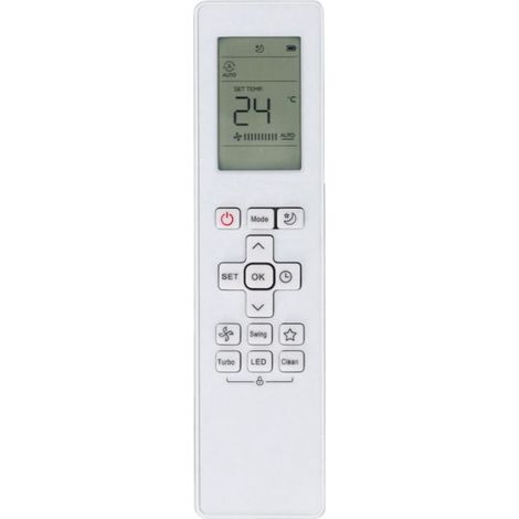 télécommande AC Boutons transparents de télécommande de climatiseur, poignée confortable, résistance aux chocs pour Unical (1/5)