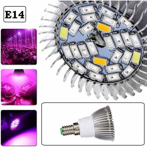 28LEDs spectre complet élèvent la lampe d'intérieur légère 10W E14 élèvent l'ampoule pour la végétation hydroponique ou de serre (1/5)