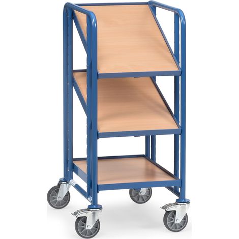 Fetra Eurokastenwagen mit 3 Holzwerkstoffplatten für je 1 Eurokasten (1/2)