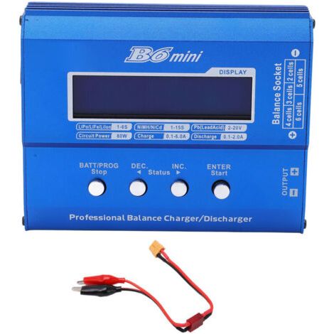 Chargeur intelligent pour batterie Lipo Lithium 80W 6A avec fonction décharge - Alimentation DC 11-18V