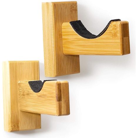 Vitrine murale pour batte de baseball avec support horizontal, finition bambou (1/5)