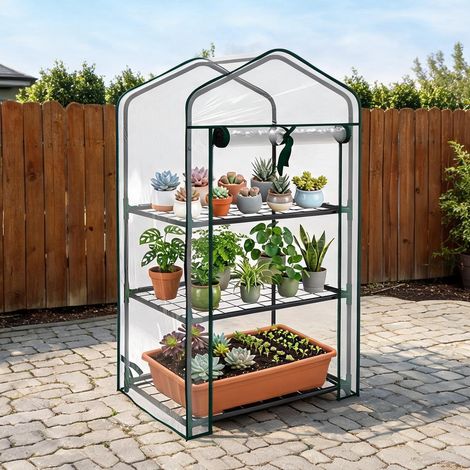 Serre de jardin transparente en acero Plástico 59 x 39 x 127 cm (1/5)