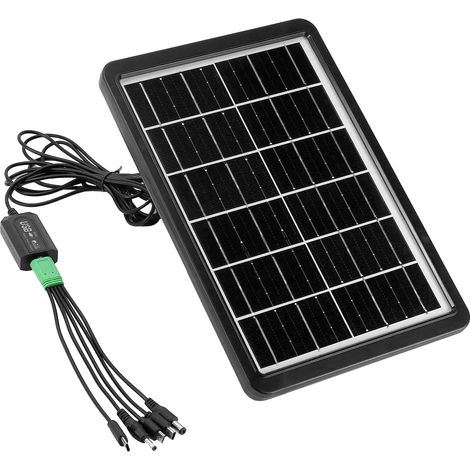 Mini Panneau Solaire USB pour Telephone - 6V 8W 1.6A Étanche IP65 - pour Randonnée, Camping, Activités Extérieures (1/5)
