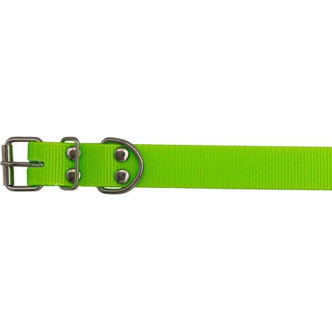 Collier pour chien en PVC vert fluo ajustable, largeur 25 mm (1/5)