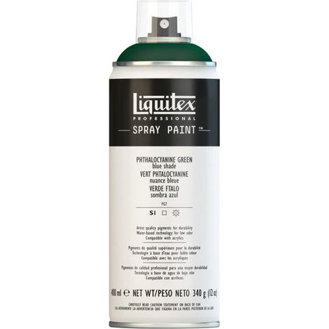 Bombe de peinture aérosol - LIQUITEX - 02424 - 400 ml - Vert phtalocyanine - Nuance bleue