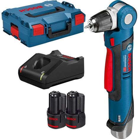 Bosch Akku-Winkelbohrmaschine GWB 12V-10 12 V / 2x 3,0 Ah Akku + Ladegerät in L-Boxx