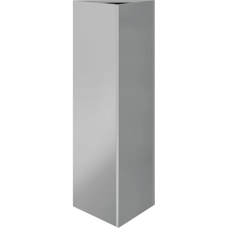 Vaso per fioriera aiuola rialzata piante fiori terrazzo giardino triangolare 30 x 26 x 75 cm acciaio zincato Argento 020038806