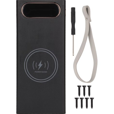 Coque de batterie sans fil 22,5W+15W pour téléphone, boîtier 16x18650 DIY, power bank portable rechargeable (1/5)