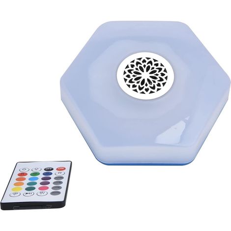 TrAdE Shop Traesio - Luce E27 Led Bluetooth Altoparlante Forma Disco Volante Colorato Rgbw Telecomando - (1/5)