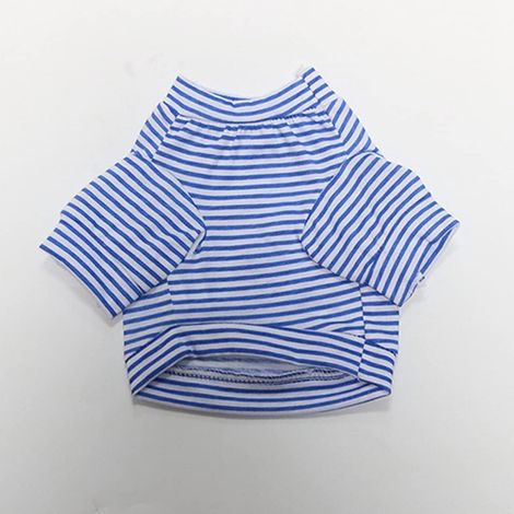 Vêtements pour animaux de compagnie T-shirts pour chiens Chemises pour chiens de compagnie Gilets pour chats Chemises pour chats Gilets Coton Animaux rayés Vêtements d'été Chats et petits et moyens ch (1/2)