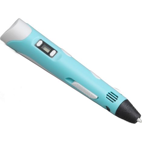 Kit d'impression 3D avec stylo et 20 filaments PLA (3 mètres chacun), 5 V, pour enfants et projets artistiques DIY, prise UE, 100-220 V, bleu (1/5)