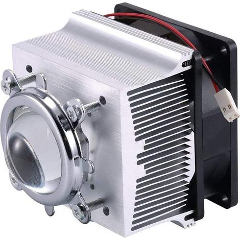 Ventilateur de refroidissement de dissipateur en aluminium + lentille de 44mm 60 degrés pour 50W 100W LED Chip (1/5)