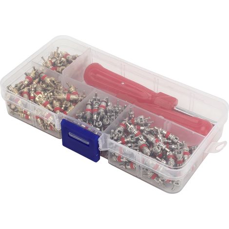 Kit de noyau de valve de climatisation auto avec outil de dépose, antichoc et résistant à l'huile, pour voitures camions quads motos (1/5)