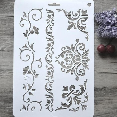 Bricolage Artisanat Fleur Pochoir Pour Peinture Scrapbooking Gaufrage DéCoratif Papier Cartes Album ModèLe-Ywey (1/4)