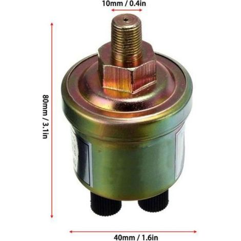 1/8 NPT Capteur de pression d'huile Moteur Capteur Jauge Expéditeur (1/4)
