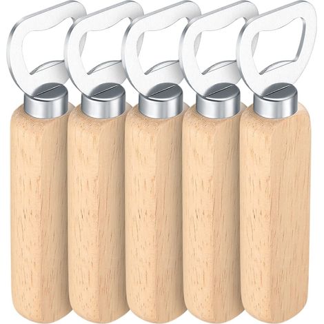 Ouvre-bouteille - Acier Inoxydable - 139 x 40 mm - Pour Boissons Gazeuses Jus Lait - Lot de 5 (1/5)