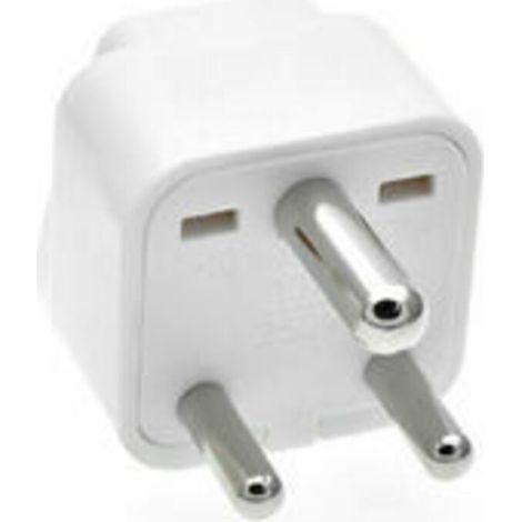 Adaptador de viaje tipo M para Sudáfrica e India – Enchufe seguro de 3 clavijas – Compacto 36x36x46 mm – Material ABS duradero