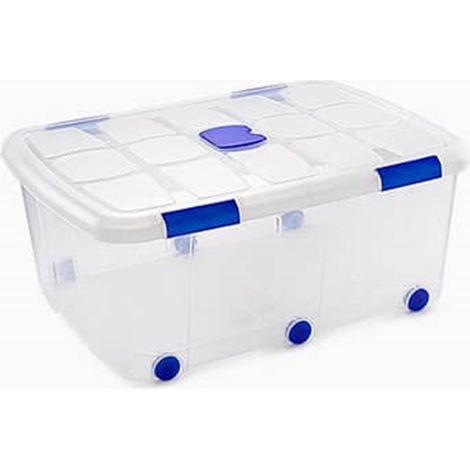 PLASTICFORTE caja plastico n15 100 litros 11336 , Caja plástico n15 100 litros 11336Fabricado en plástico de alta resistenciaPerfecta para guardar su cosasIncluye cierr (1/3)