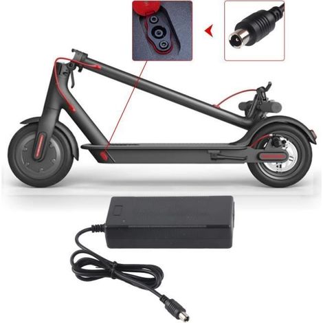 Chargeur de batterie pour scooter électrique Xiaomi JYH-4202 - 42V 2A - Blanc (1/3)