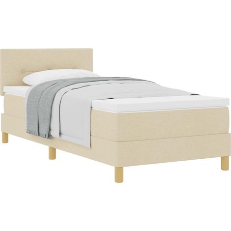 Maison Exclusive - Boxspringbett mit Kissen mit Kopfteil Creme 80 (1/5)