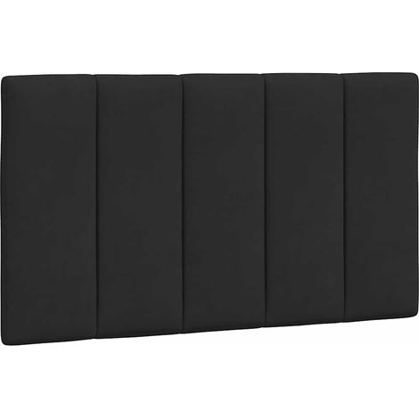 Schwarzes Kopfkissen für das Bett 90 cm Velours