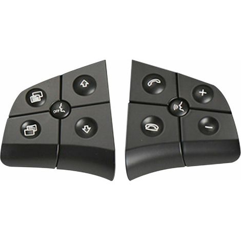 royaluxe - 1 paire pour Mercedes-Benz Classe ML W164 interrupteur au volant Classe B W245 interrupteur multifonction bouton R noir 5 boutons (1/5)