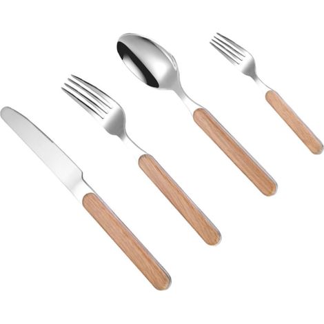 de couverts en acier inoxydable 4 pièces style rétro avec