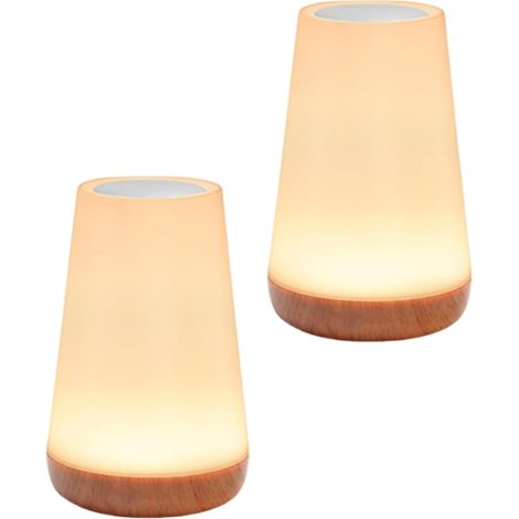 Zwei dimmbare Nachtlichter mit Touch-Funktion, tragbare Tischleuchte für Schlafzimmer, 5 Helligkeitsstufen, 13 RGB-Farben, geeignet für Babyzimmer, Badezimmer, Schreibtisch, Flur (1/5)